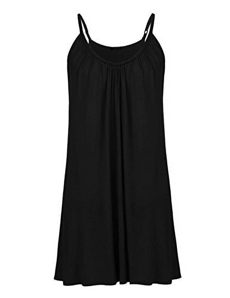 Womens Plus Size Nightgown Sleeveless Sleepwear Modal Cotton Sleepshirts Slip Night Dress (L5XL