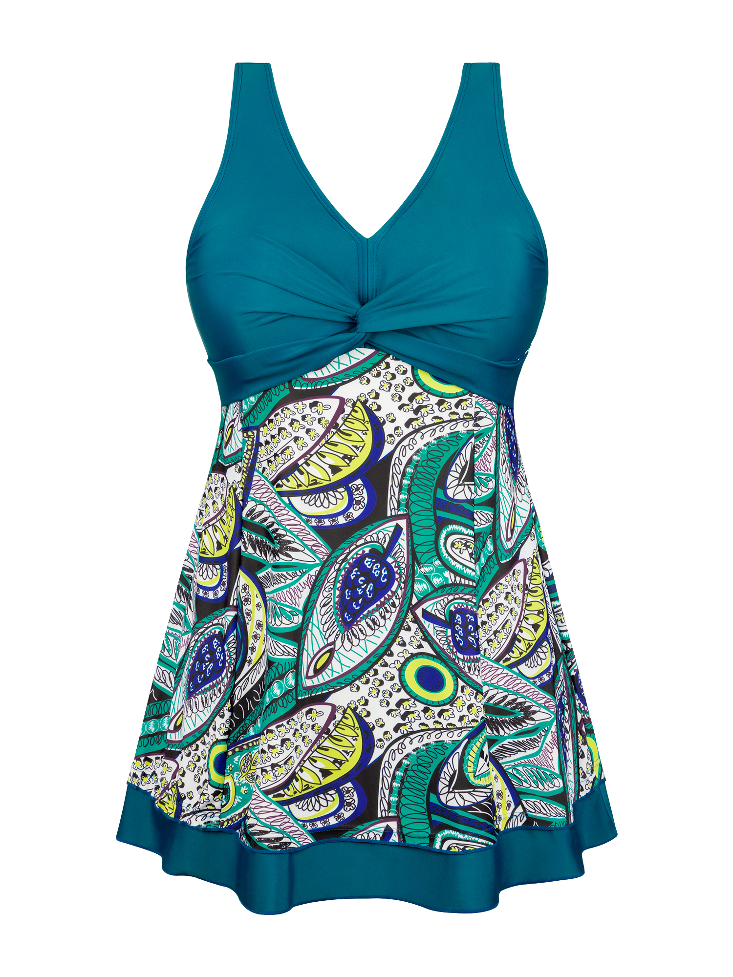 Suddenly Slim By Catalina Women's PlusSize Slimming Shirred Halter One