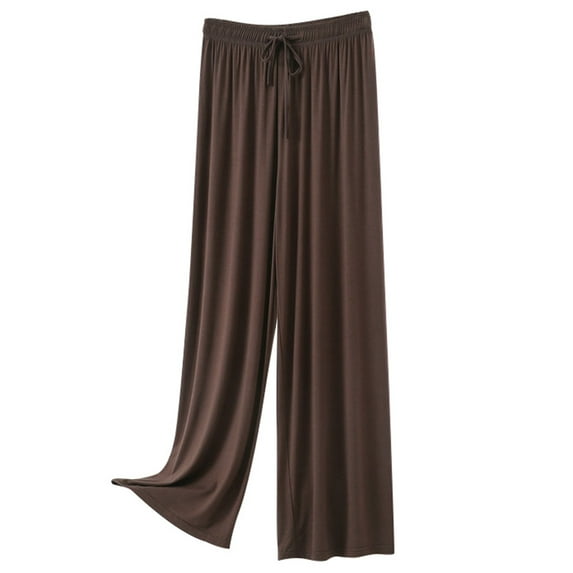 Womens Plus Size Pants Casual Plus Size Pants Comfortable Straight Leg With Drawstring Relaxed Home Womens Pants Casual Coffee L