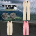 thumbnail image 1 of Womens Plus Size Pants Rain Outdoor Layer Motorcycle Riding Overpants Breathable Waterproofing Casual Trousers Beige XXL, 1 of 10