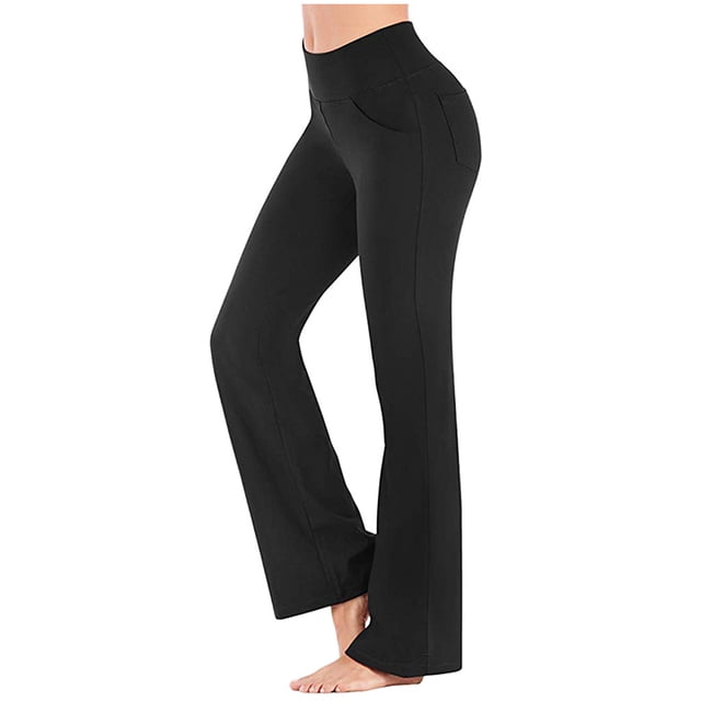 Womens Plus Size Pants with Pocket Yoga Pants Women Joggers Wide Leg Flare  Pants Girl Aesthetic Trousers Plus Size S-4XL