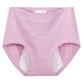 Womens Plus Size Period Underwear Casual Soft Cotton High Waisted Comfort Stretchy Menstrual