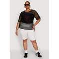 thumbnail image 1 of Womens Plus Size Personally I Dont Care Fishnet Top, 1 of 5