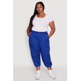 thumbnail image 1 of Womens Plus Size Poplin Drawstring Hem Utility Capris, 1 of 5