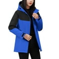 thumbnail image 1 of Womens Plus Size Rain Coats, Women's Waterproof Raincoat Lightweight Rain Jacket Trench Coat Hooded Windbreaker with Pockets for Outdoor M-5XL, 1 of 8
