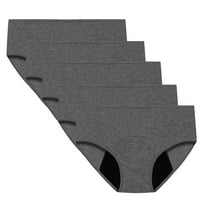 Womens Plus Size Reusable Period Panties High Waisted Menstrual Leak Proof Underwear Incontinence Protective Briefs 5pcs