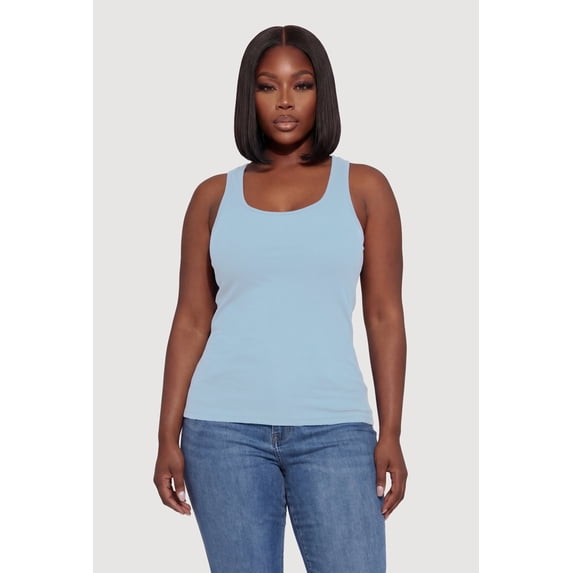 Women's Plus Size Rib Knit Tank Top