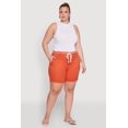 thumbnail image 1 of Womens Plus Size Rope Belted Shorts, 1 of 5