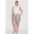 thumbnail image 1 of Women's Plus Size Rope Belted Shorts, 1 of 5