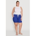 thumbnail image 1 of Womens Plus Size Rope Belted Shorts, 1 of 5