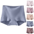 thumbnail image 1 of Womens' Plus Size Seamless Underwears Cotton Breathable Lace Trimmed High Waisted Triangular Underwear For Women, 1 of 8