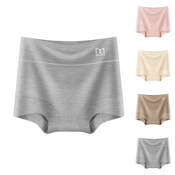 Womens' Plus Size Seamless Underwears Cotton Lace Abdomen Mid-rise Waist And Hip Lift Comfortable Body Breathable Underwear Briefs