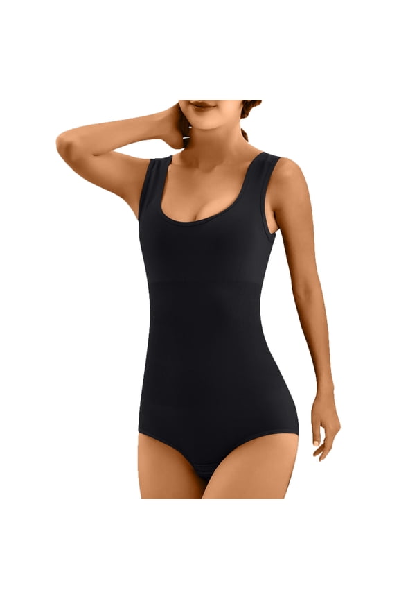 Womens Plus Size Shapewear Tummy Control 1PC Shapewear Compression and Enhanced Plastic Compression Jumpsuit