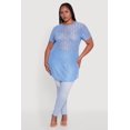 thumbnail image 1 of Womens Plus Size Sheer Textured Knit Tunic Top, 1 of 5
