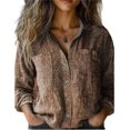 thumbnail image 1 of Womens Plus Size Shirts Oversized Tshirts for Women Oversized Long Sleeve Button Linen Tee Plus Size Tops Yellow M, 1 of 4
