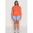 thumbnail image 1 of Women's Plus Size Side Ruched Tee, 1 of 5