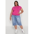 thumbnail image 1 of Womens Plus Size Side Ruched Tee, 1 of 5