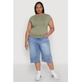 thumbnail image 1 of Women's Plus Size Side Ruched Tee, 1 of 5