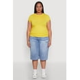 thumbnail image 1 of Women's Plus Size Side Ruched Tee, 1 of 5