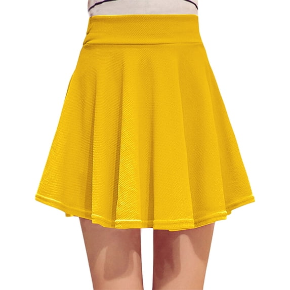 Womens Plus Size Skirts Solid High Waist Short A-Line Skirt With Built-In Shorts Running Tennis Sportswear Mini Skirts Sexy Stylish Party Dresses