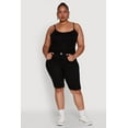 thumbnail image 1 of Womens Plus Size Stylish Snatched High Waist Bermuda Shorts with Faux Buttons, 1 of 5