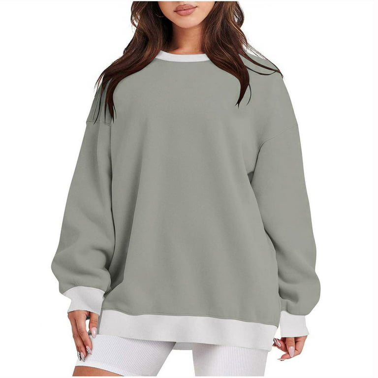 Women's plus size crew neck sweatshirts shop