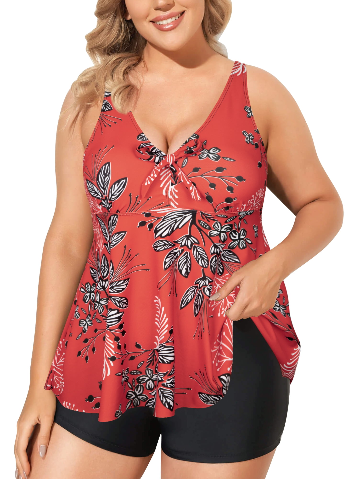 extra long tankini tops plus size