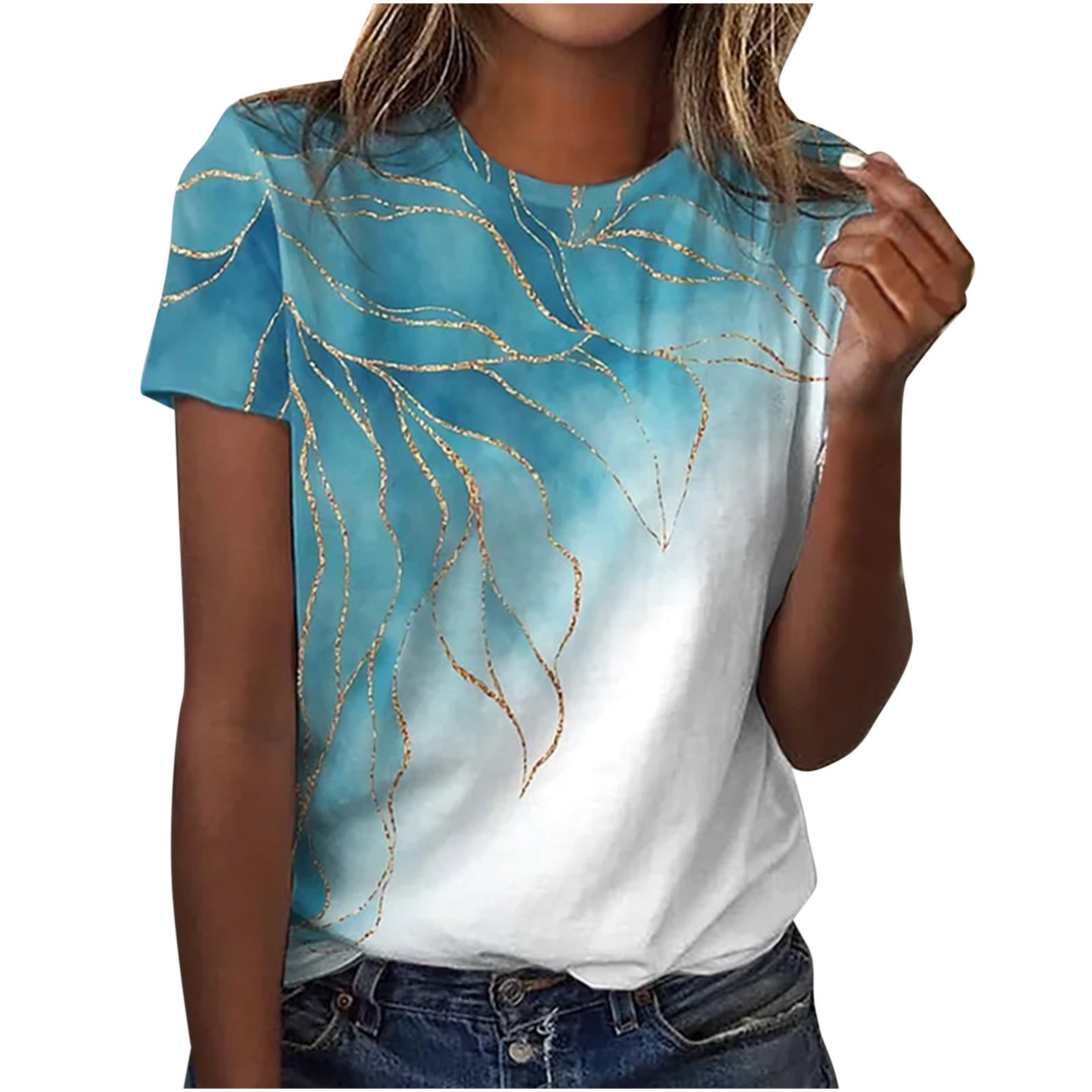 Women's Funny Cactus Graphic T-Shirt – Short Sleeve Vintage Print Top For Summer & Casual Wear - View #4