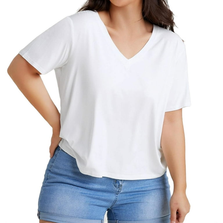 white v neck walmart