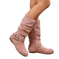 thumbnail image 1 of Womens Plus Size Tall Boots Casual Suede Knee High Footwear with Side Zipper Comfortable Winter Shoes for Fall and Daily Wear, 1 of 8