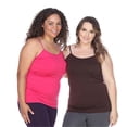 thumbnail image 1 of Womens Plus Size Tank Tops - Charcoal & Purple - One Size - Pack of 2, 1 of 1