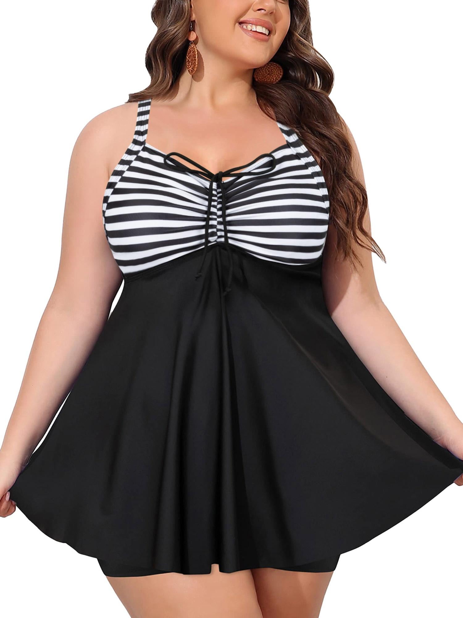 Amazon.com: Two Piece Tankini Swimsuits Womens Plus Size