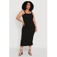thumbnail image 1 of Womens Plus Size Textured Knit Side Slit Midi Dress, 1 of 4