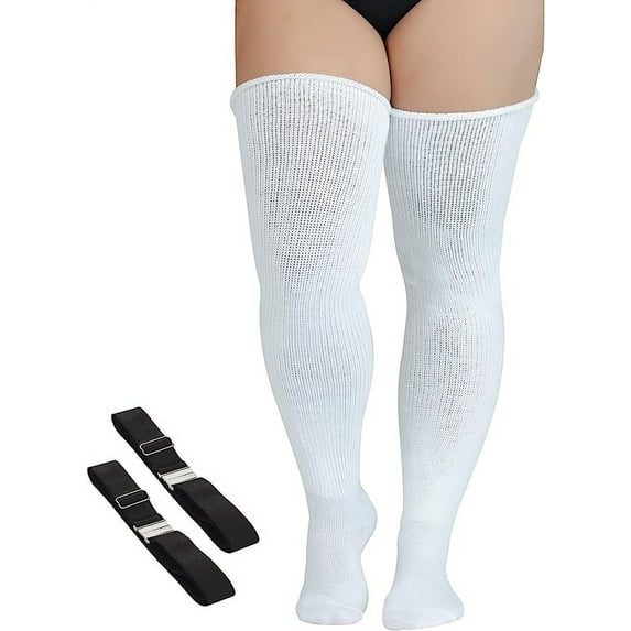 Womens Plus Size Thigh High Socks Thick Thighs Extra Long Knitted Over the Knee Thigh High Stockings Leg Warmers