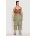 thumbnail image 1 of Womens Plus Size Tie Cargo Pocket Capri Pants, 1 of 5