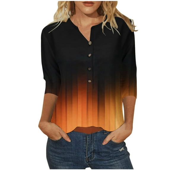 Womens Plus Size Tops Dressy Clearance Clothes Women Casual Long Sleeve Print Round Neck Basic Sweatshirt