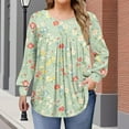 thumbnail image 1 of Womens Plus Size Tops Long Sleeve Shirts Crew Neck Flowy Tunic Fall Casual Loose Blouse 1X-5X, 1 of 6