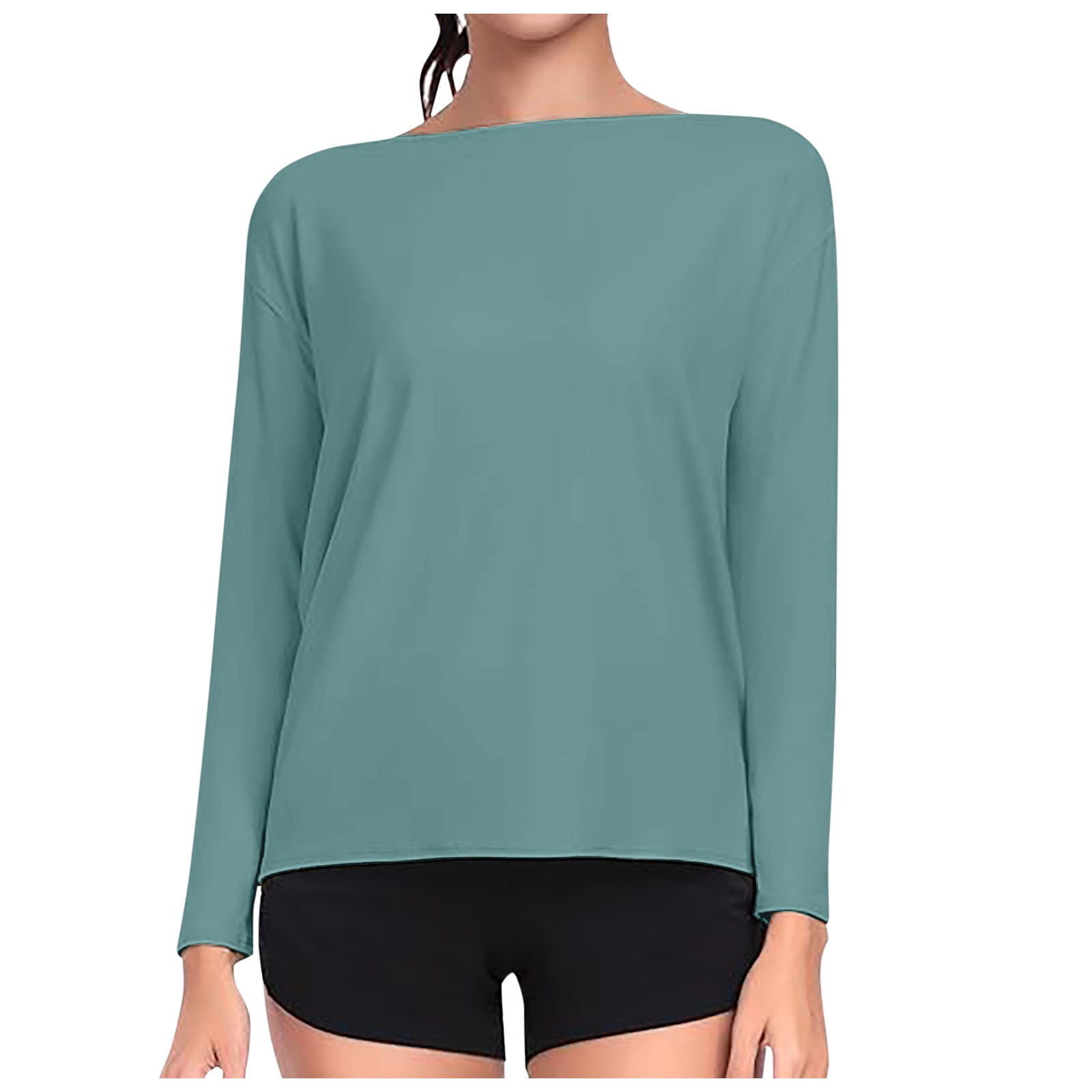Frostluinai Casual Tops For Women Short Sleeve Gradient T Shirts Round Neck Loose Fit Shirts Lightweight Holiday Blouses Clearance Deal