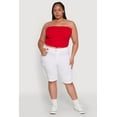 thumbnail image 1 of Womens Plus Size Trendy High Waisted Bermuda Shorts with Cargo Pockets, 1 of 5