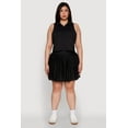 thumbnail image 1 of Womens Plus Size Trendy Jersey Mesh Pleated Active Skort, 1 of 5