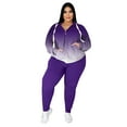 thumbnail image 1 of Womens Plus Size Two Piece Outfits Sweatsuits Casual Long Sleeve Set With Pockets, 1 of 4