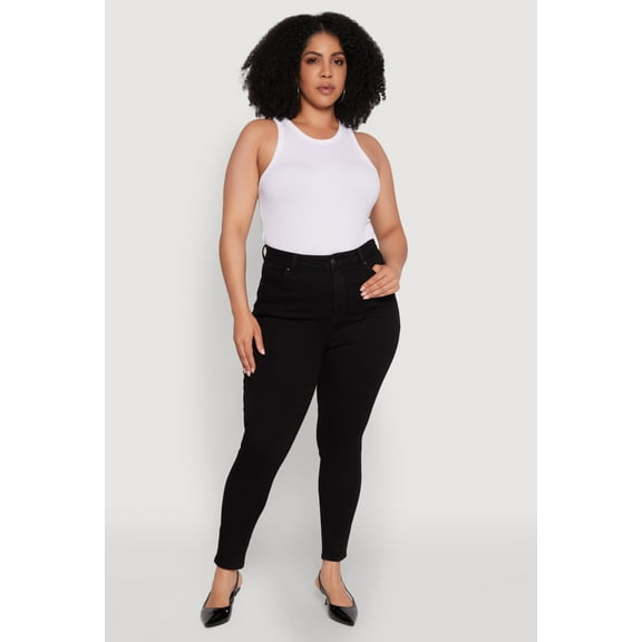 Womens Plus Size WAX Chic High Waisted Skinny Jeans
