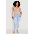 thumbnail image 1 of Womens Plus Size WAX High Waisted Distressed Skinny Jeans, 1 of 5