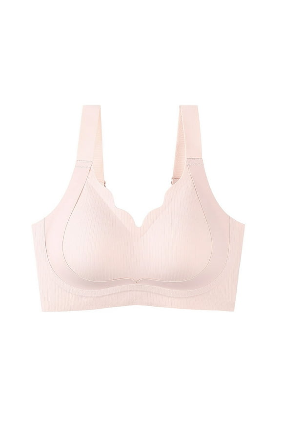 Womens Plus Size Wireless Bra Comfortable Seamless Bralette Supportive No Underwire Full Cup Lingerie