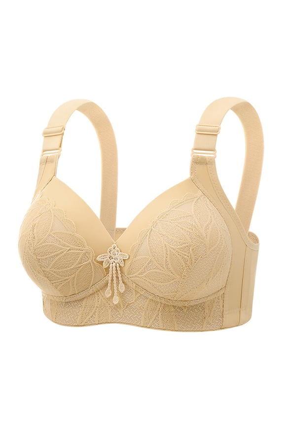 Womens Plus Size Wireless Comfort Brassiere Bras Light Padded Lingerie Push-Up Bra