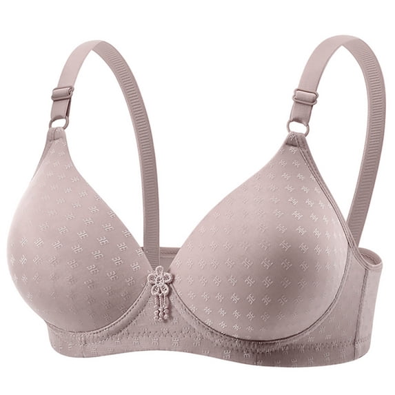 VONCOS Womens Plus Size Wireless Seamless Bra Comfort Everyday T-Shirt Bra Full Coverage Light Support Gray,Size 3XL