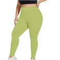 thumbnail image 1 of Womens Plus Size Workout Leggings Soft Yoga Pants High Waisted Gym Athletic Tights Yellow XL, 1 of 6