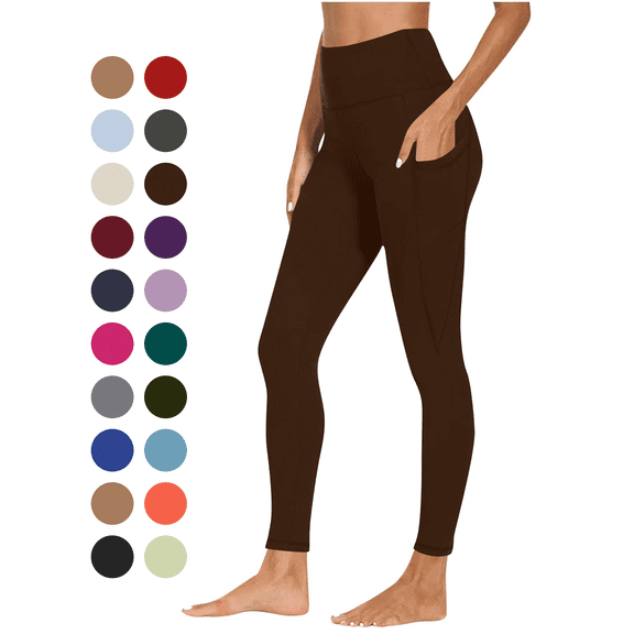 Womens Plus Size Yoga Pants Tummy Control High Waisted Booty Lifting Tights with Pocket Gym Workout Running Stretch Compression Leggings