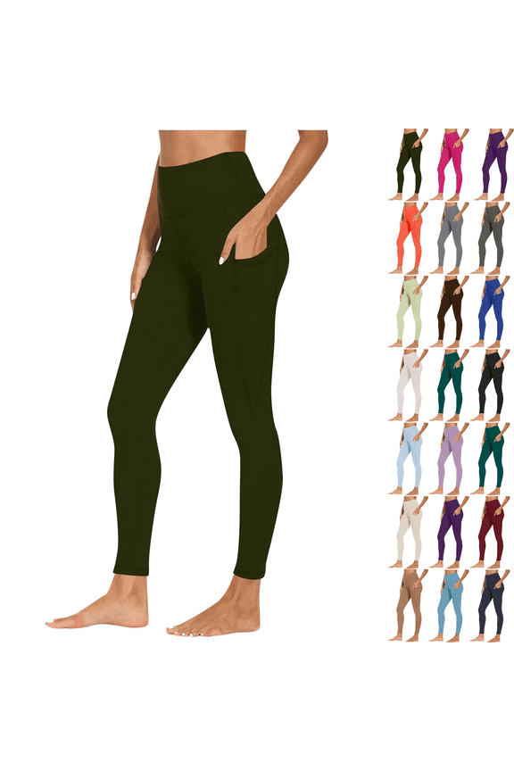 Womens Plus Size Yoga Pants Tummy Control High Waisted Booty Lifting Tights with Pocket Gym Workout Running Stretch Compression Leggings