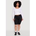 thumbnail image 1 of Womens Plus Size Zipper Detail Bermuda Shorts, 1 of 5